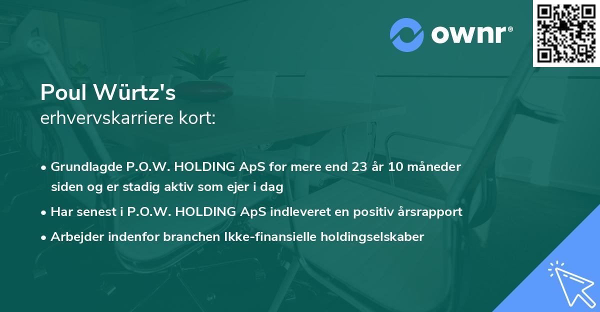 Poul Würtz's erhvervskarriere kort