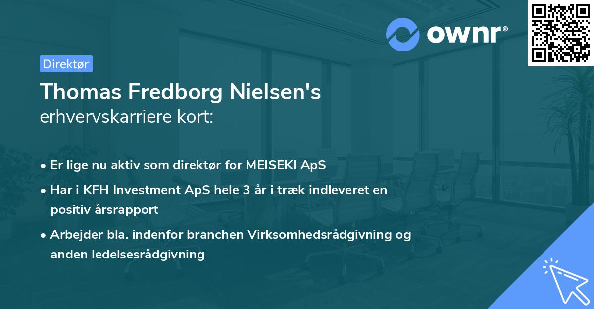 Thomas Fredborg Nielsen's erhvervskarriere kort