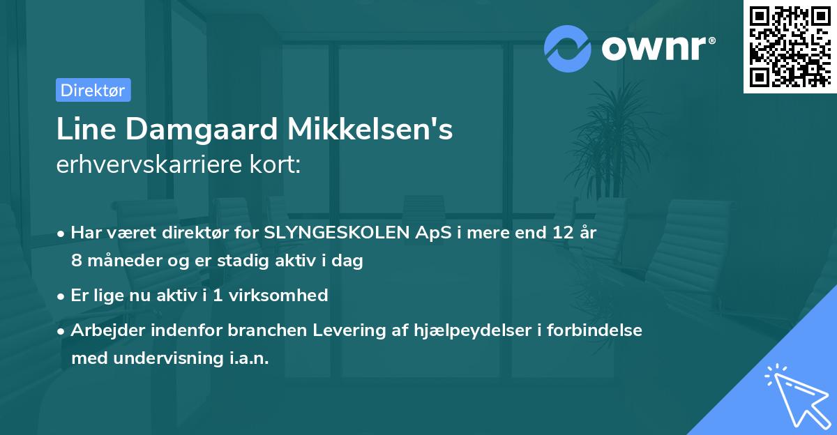 Line Damgaard Mikkelsen's erhvervskarriere kort