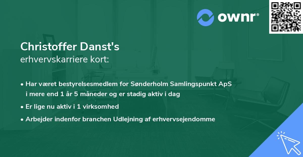 Christoffer Danst's erhvervskarriere kort
