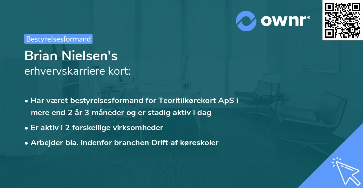 Brian Nielsen's erhvervskarriere kort