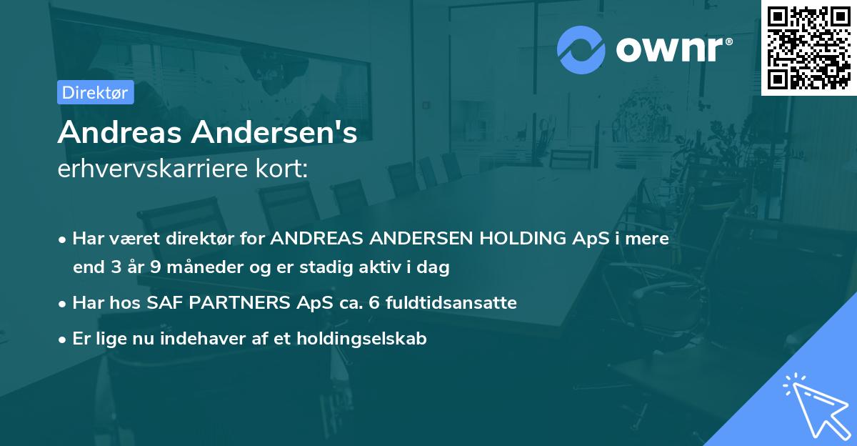 Andreas Andersen's erhvervskarriere kort