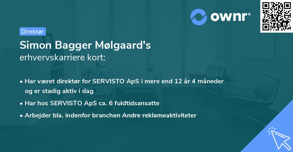 Simon Bagger Mølgaard's erhvervskarriere kort