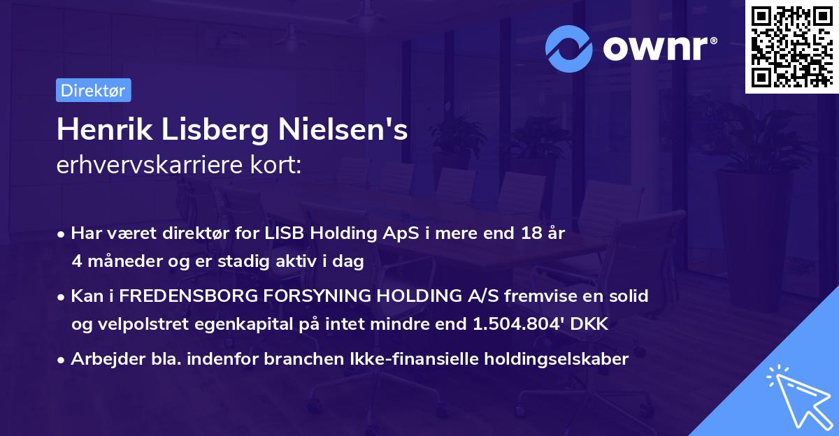 Henrik Lisberg Nielsen's erhvervskarriere kort
