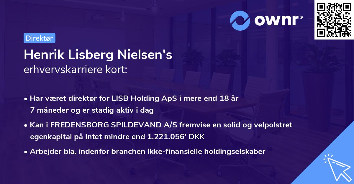 Henrik Lisberg Nielsen's erhvervskarriere kort