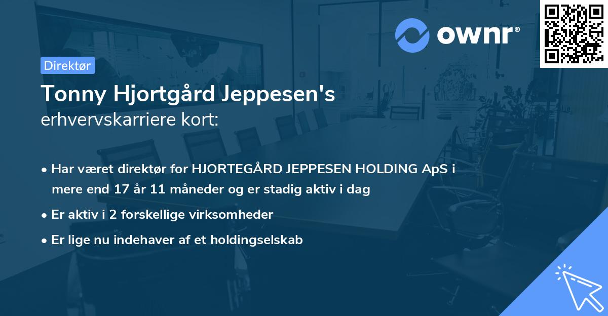 Tonny Hjortgård Jeppesen's erhvervskarriere kort