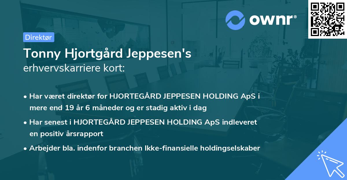 Tonny Hjortgård Jeppesen's erhvervskarriere kort