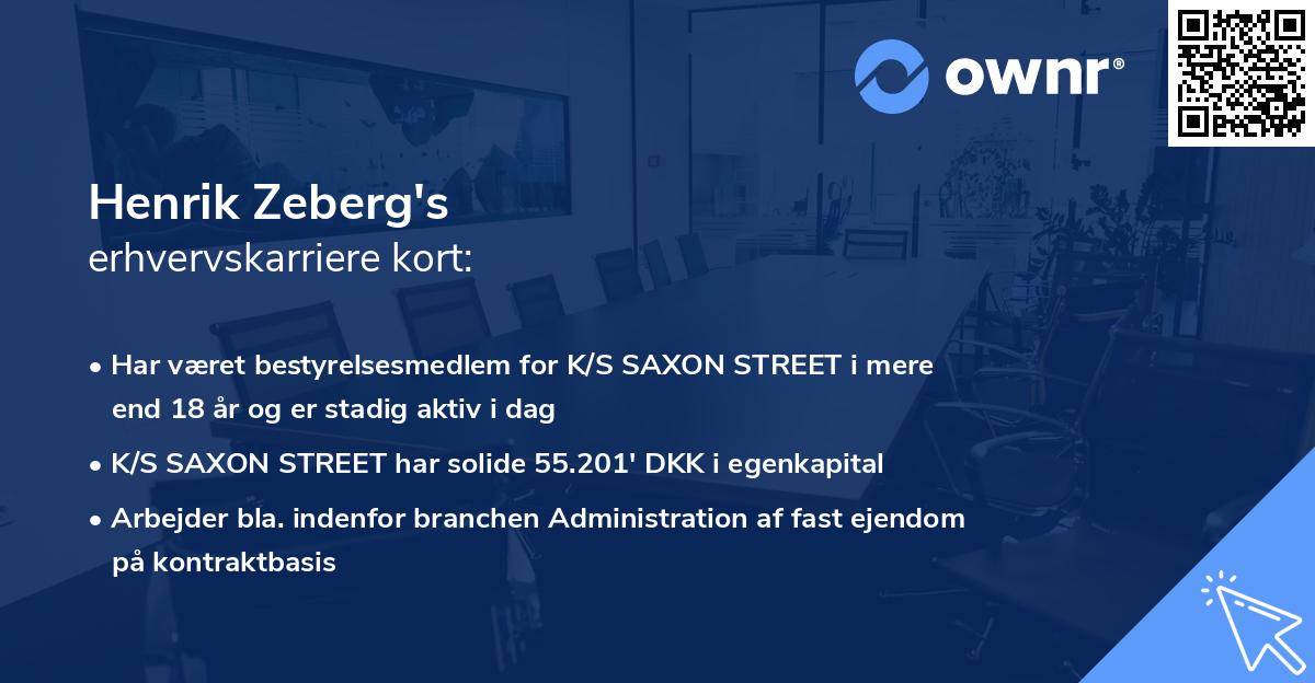 Henrik Zeberg's erhvervskarriere kort