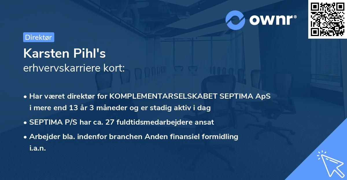 Karsten Pihl's erhvervskarriere kort