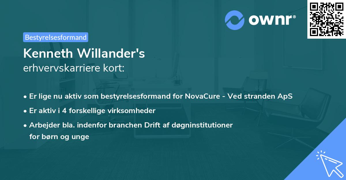 Kenneth Willander's erhvervskarriere kort