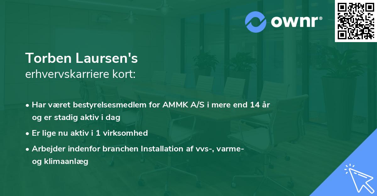 Torben Laursen's erhvervskarriere kort