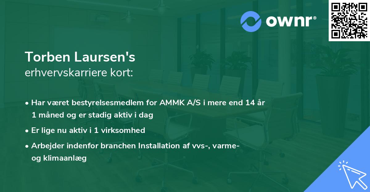 Torben Laursen's erhvervskarriere kort
