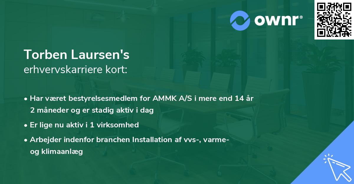 Torben Laursen's erhvervskarriere kort