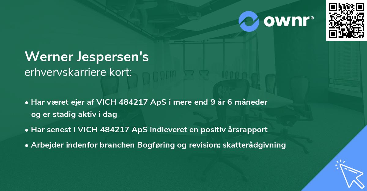 Werner Jespersen's erhvervskarriere kort