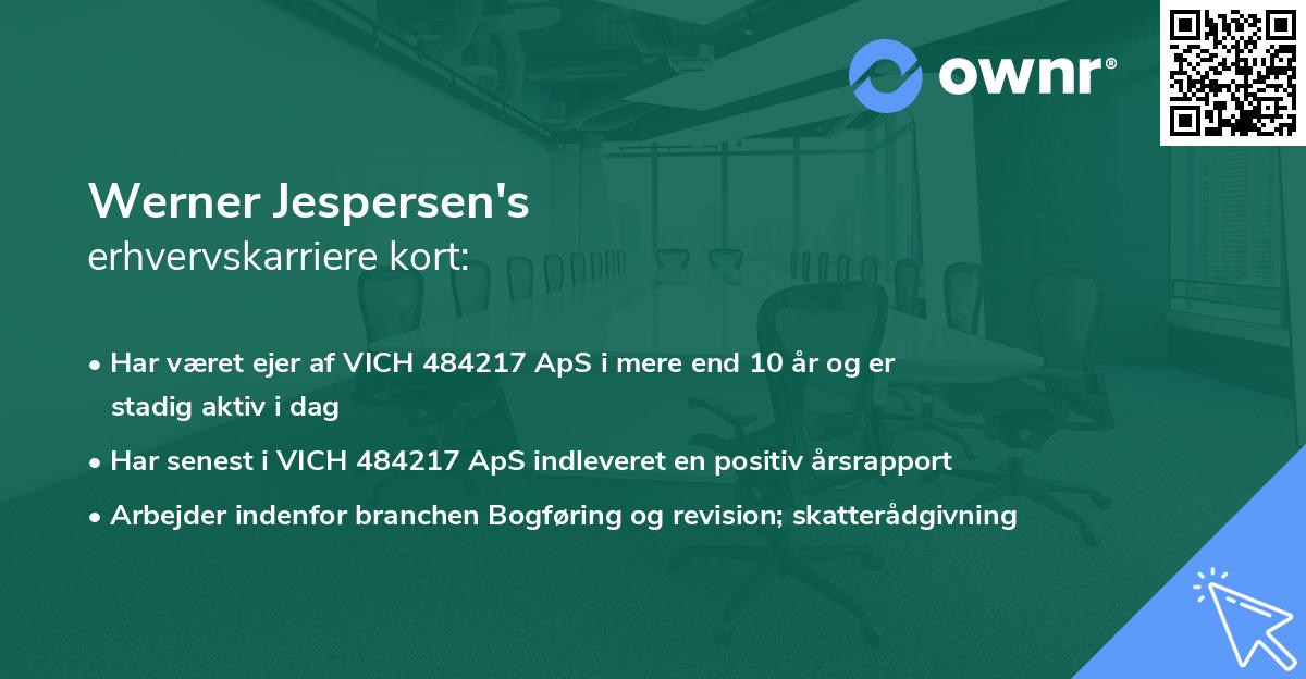 Werner Jespersen's erhvervskarriere kort