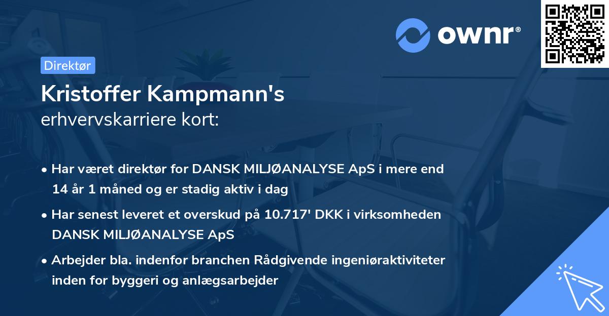 Kristoffer Kampmann's erhvervskarriere kort