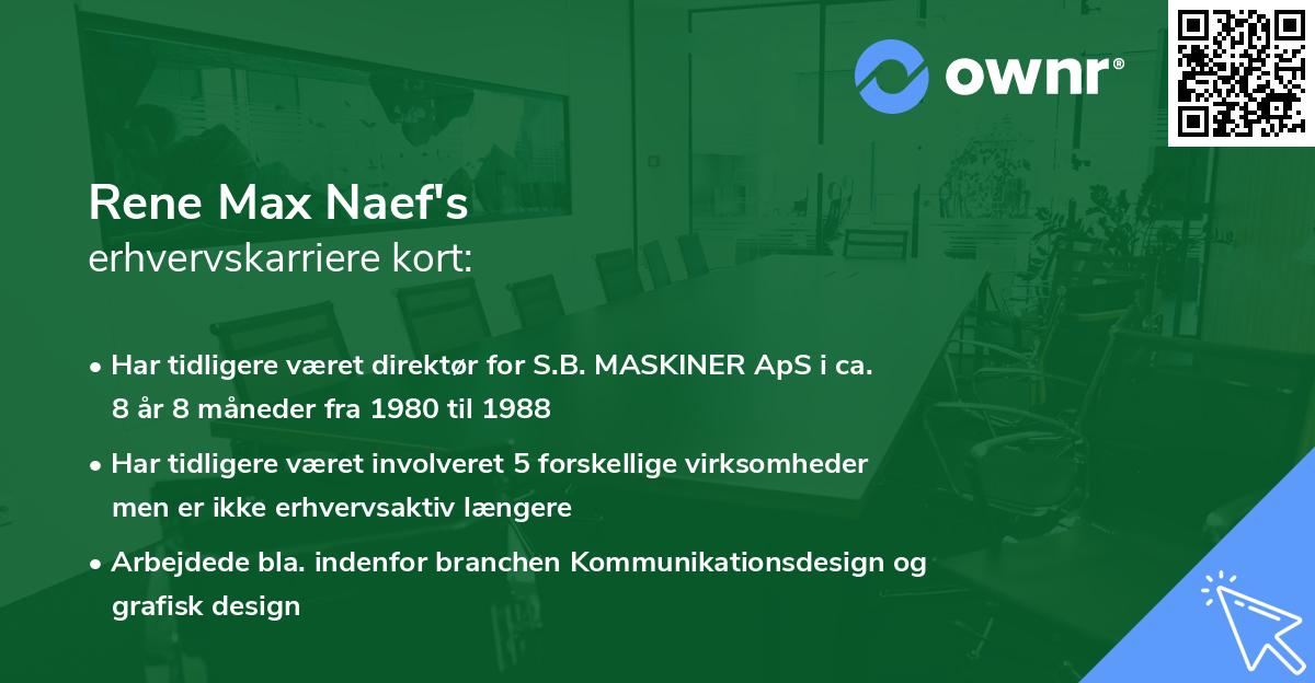 Rene Max Naef's erhvervskarriere kort