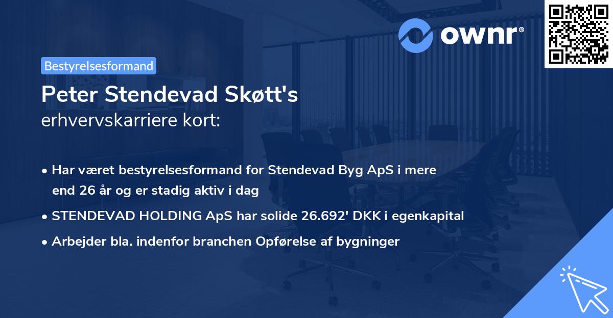 Peter Stendevad Skøtt's erhvervskarriere kort