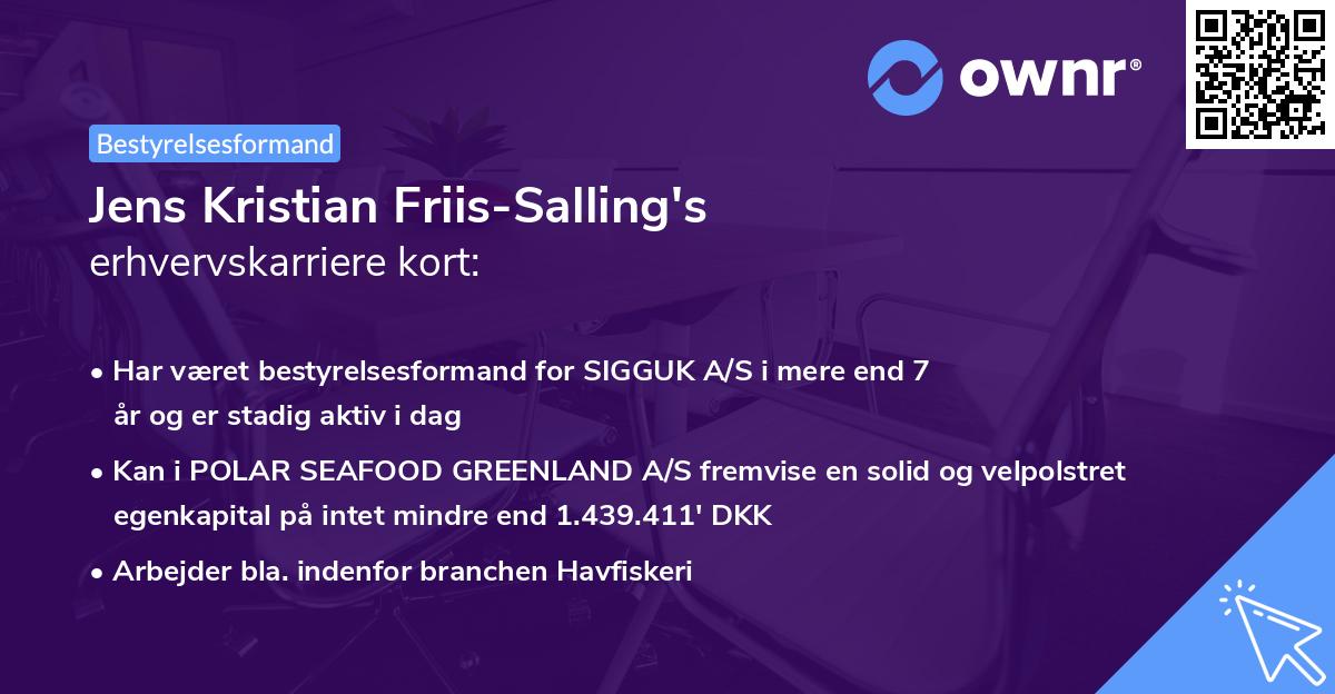 Jens Kristian Friis-Salling's erhvervskarriere kort