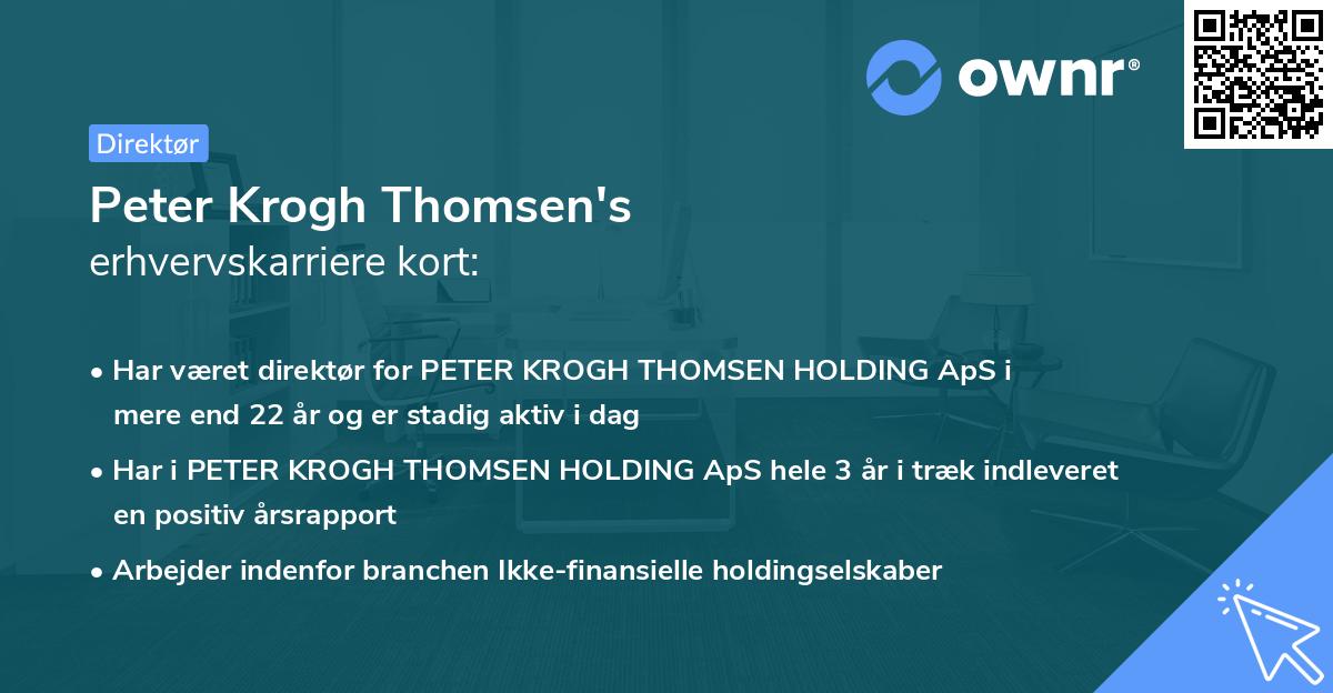 Peter Krogh Thomsen's erhvervskarriere kort