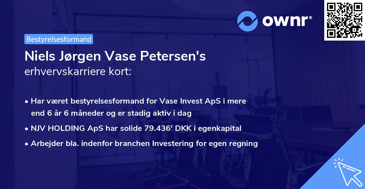 Niels Jørgen Vase Petersen's erhvervskarriere kort