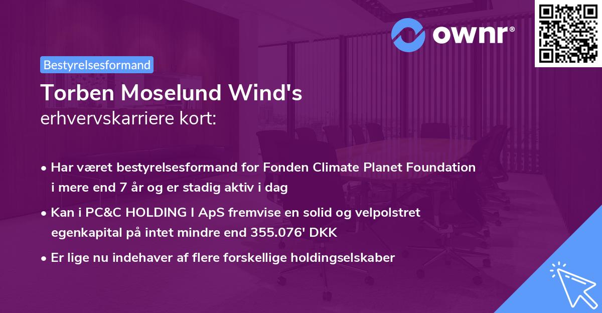 Torben Moselund Wind's erhvervskarriere kort