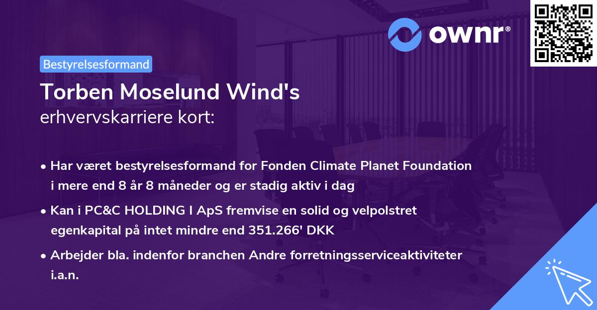 Torben Moselund Wind's erhvervskarriere kort