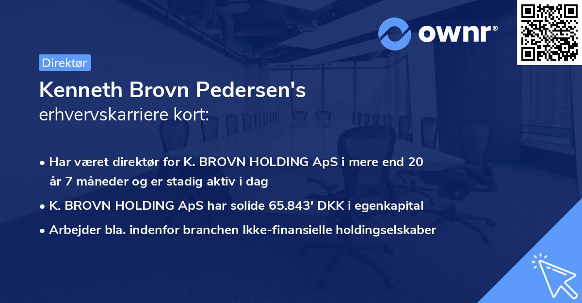 Kenneth Brovn Pedersen's erhvervskarriere kort