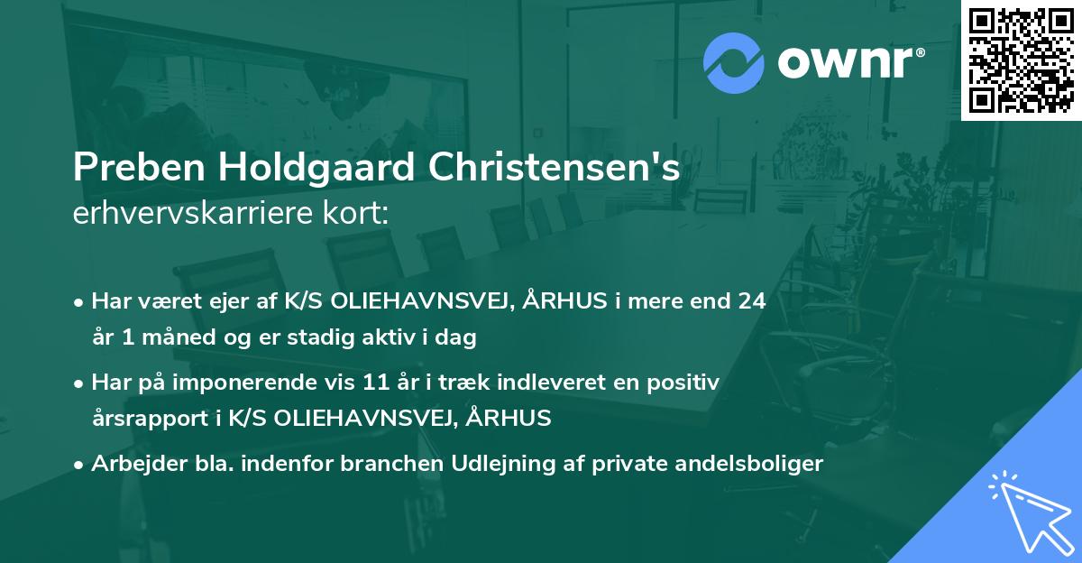 Preben Holdgaard Christensen's erhvervskarriere kort