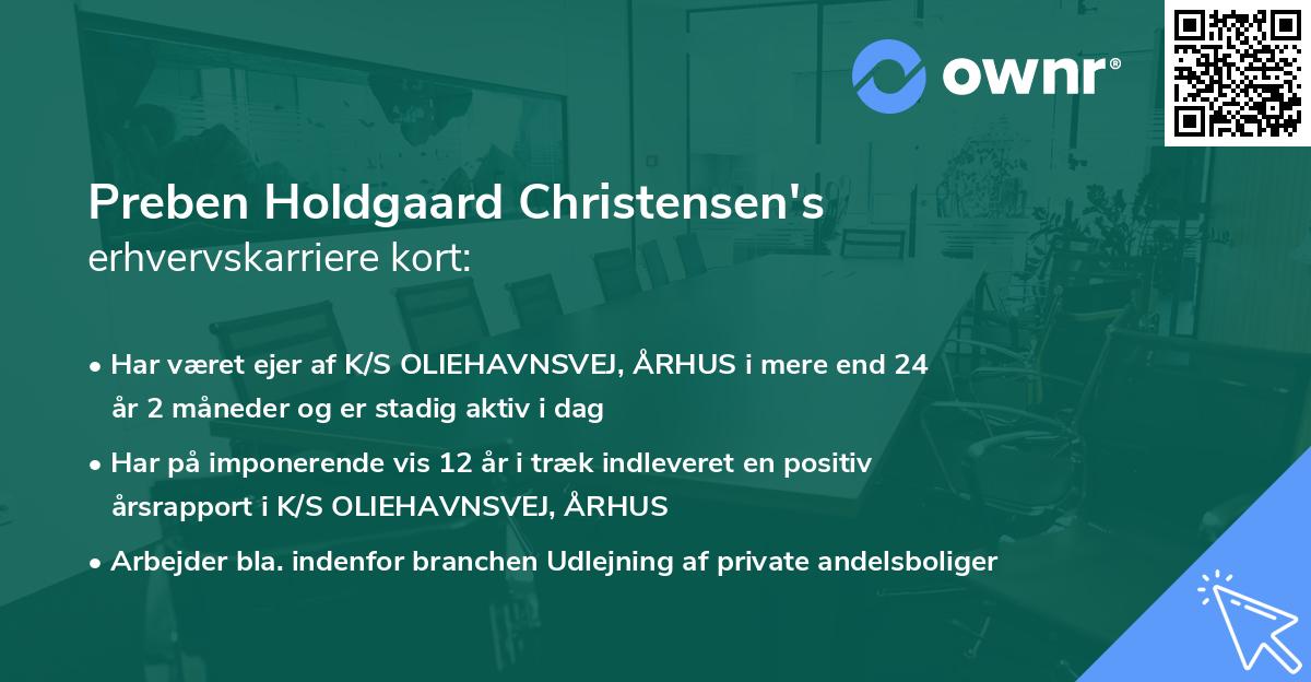 Preben Holdgaard Christensen's erhvervskarriere kort