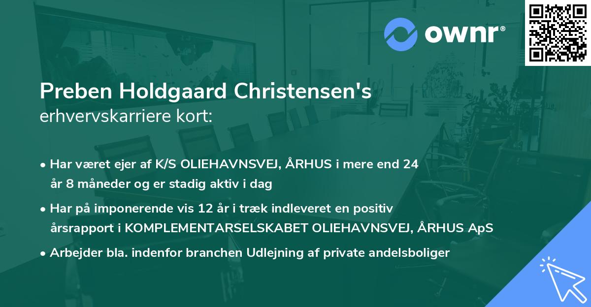 Preben Holdgaard Christensen's erhvervskarriere kort