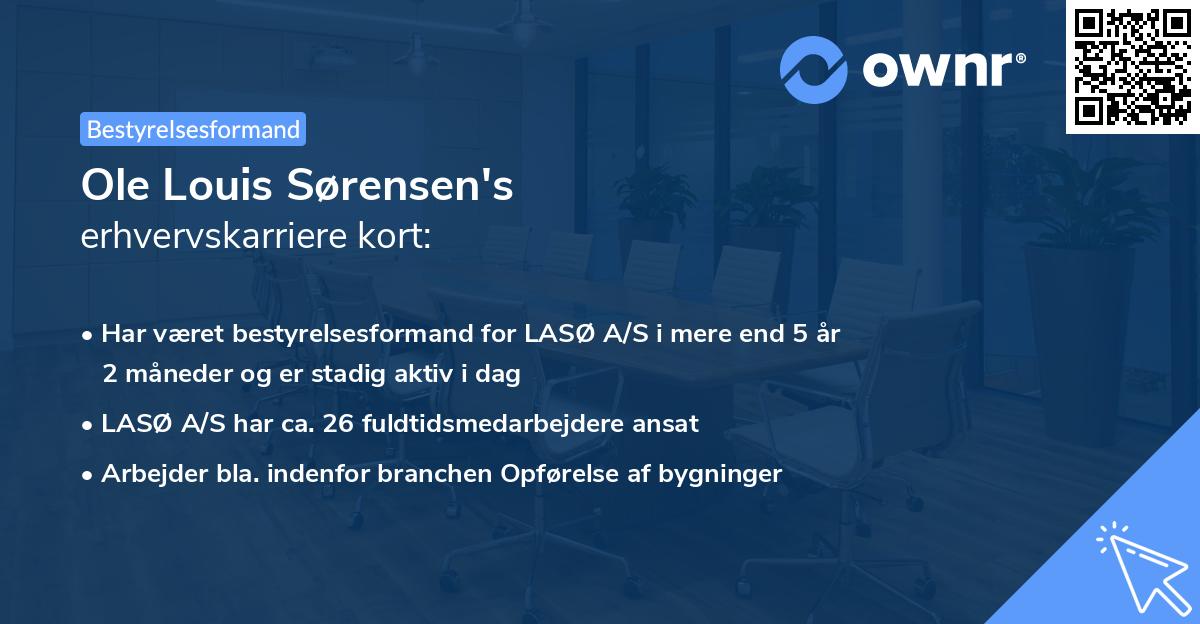 Ole Louis Sørensen's erhvervskarriere kort