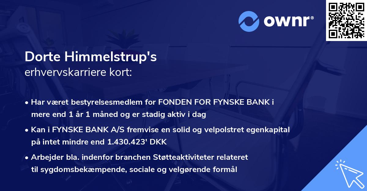 Dorte Himmelstrup's erhvervskarriere kort