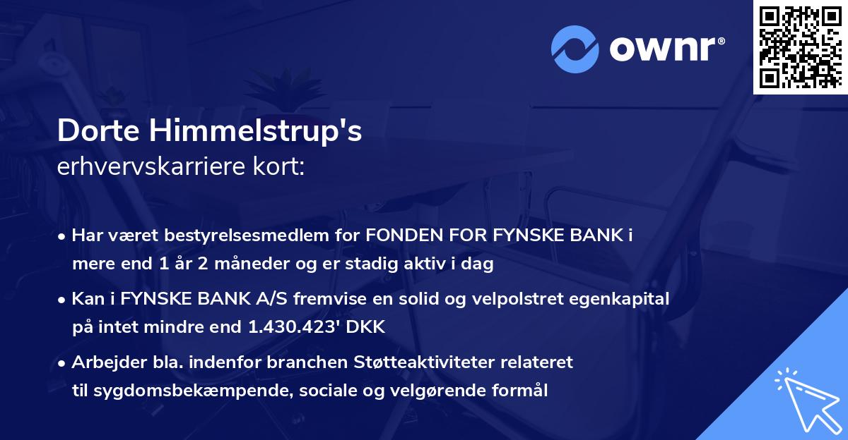 Dorte Himmelstrup's erhvervskarriere kort