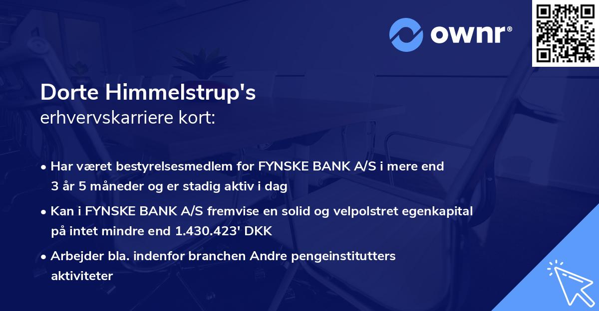 Dorte Himmelstrup's erhvervskarriere kort