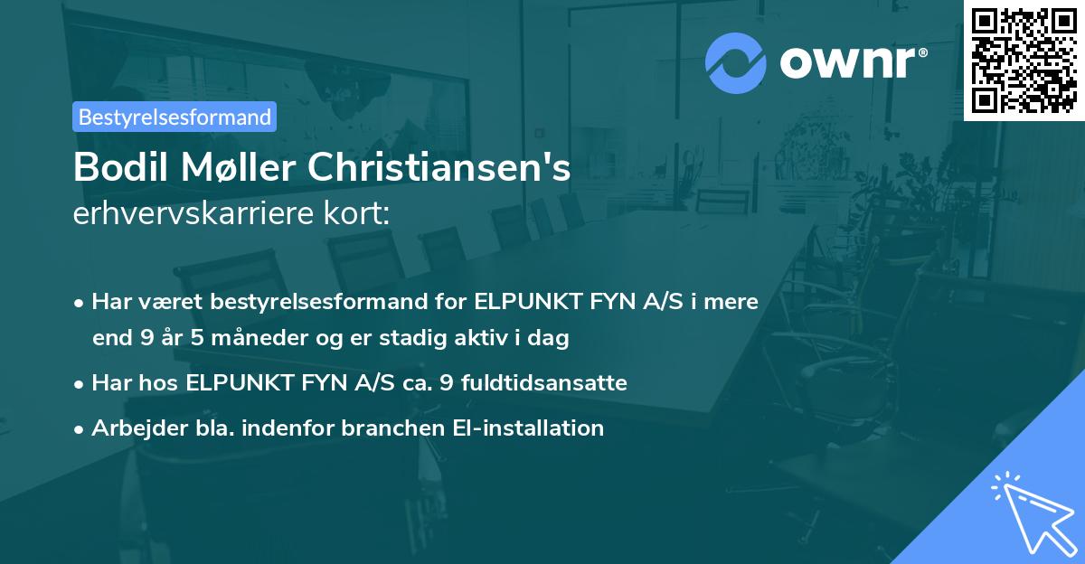 Bodil Møller Christiansen's erhvervskarriere kort