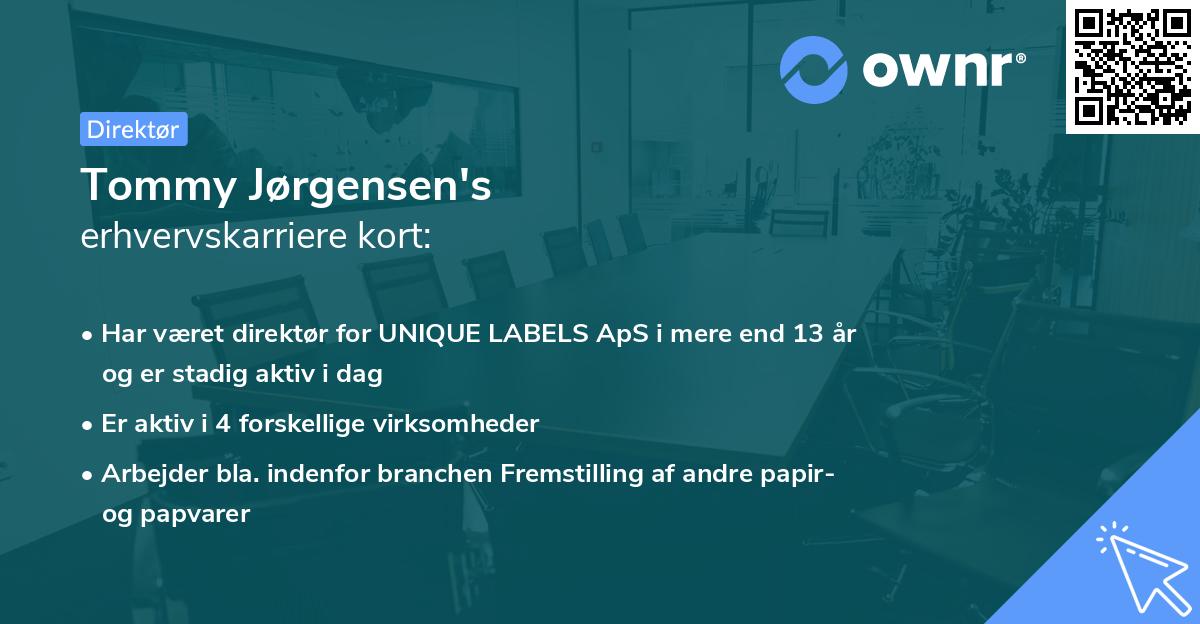 Tommy Jørgensen's erhvervskarriere kort