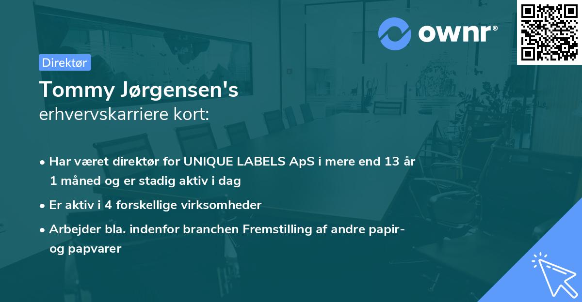 Tommy Jørgensen's erhvervskarriere kort