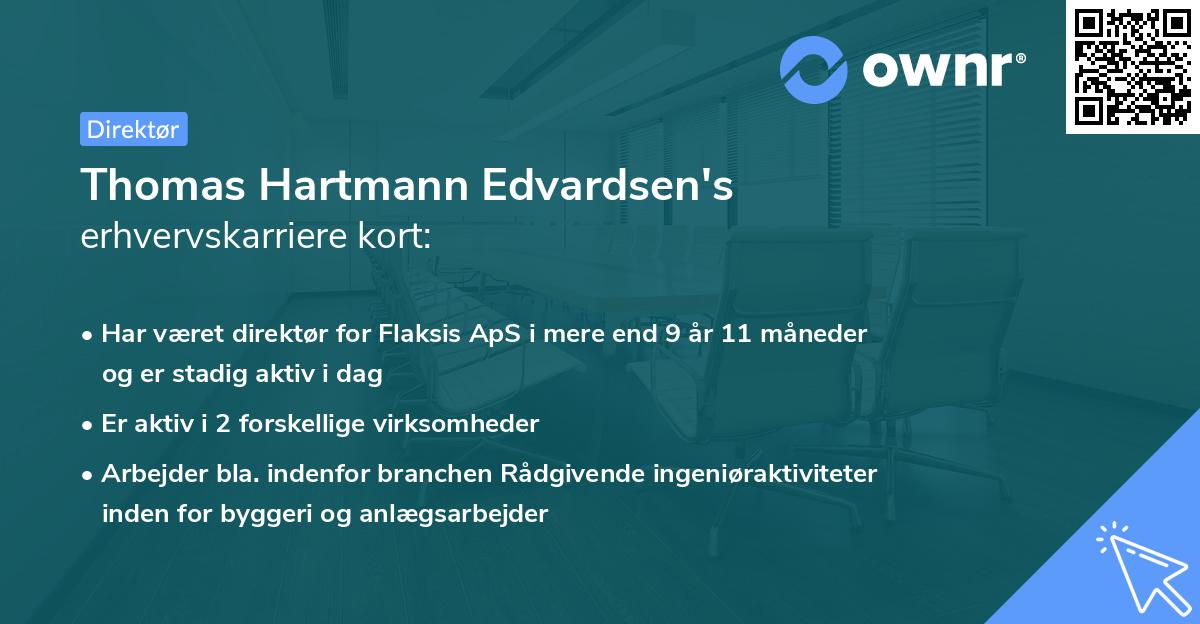 Thomas Hartmann Edvardsen's erhvervskarriere kort