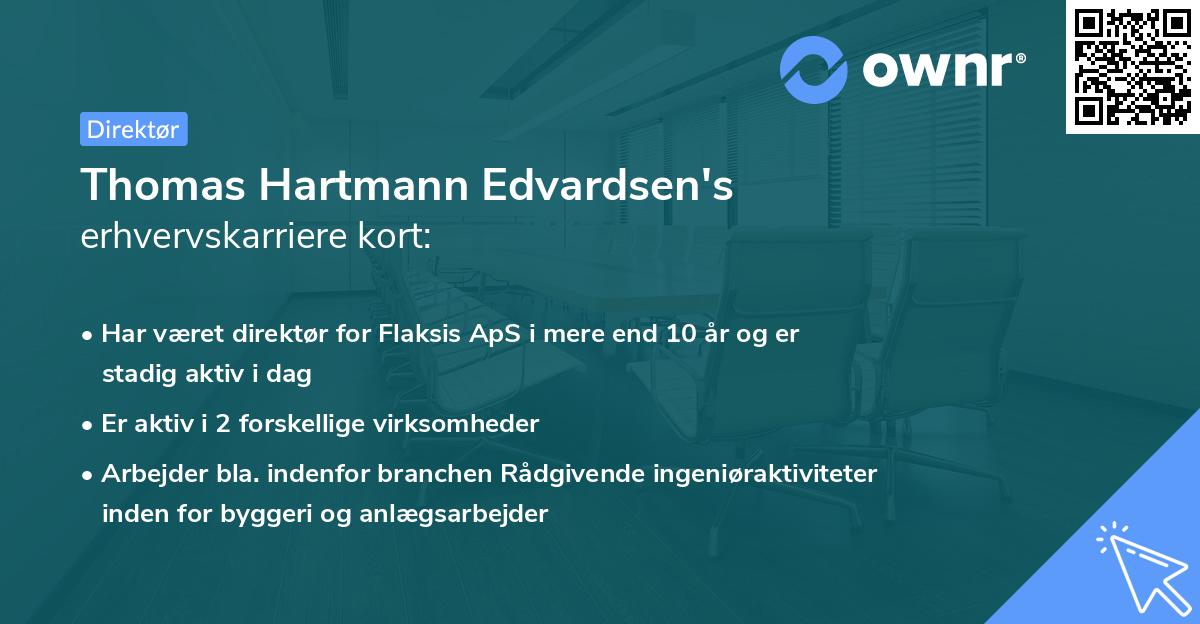 Thomas Hartmann Edvardsen's erhvervskarriere kort