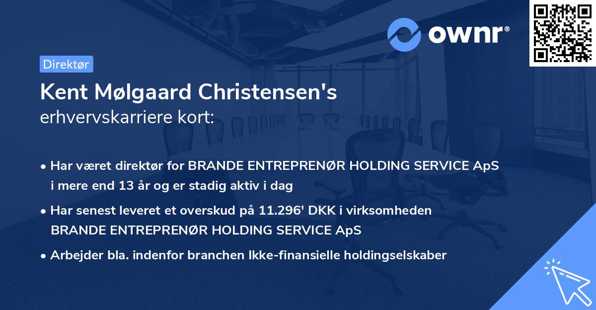 Kent Mølgaard Christensen's erhvervskarriere kort
