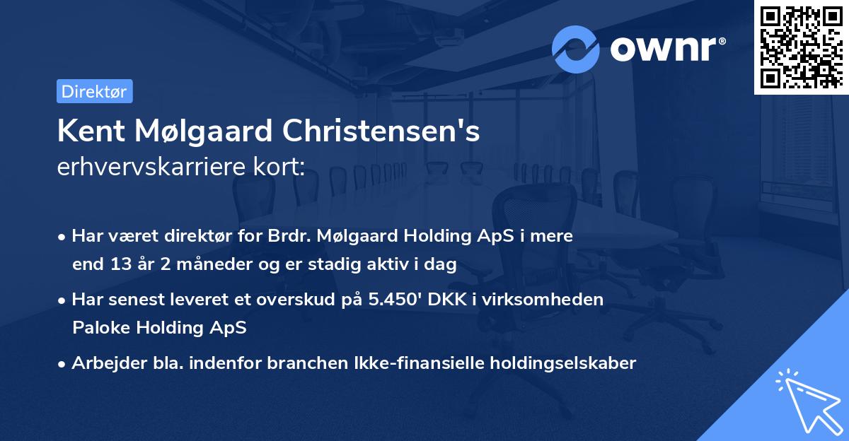 Kent Mølgaard Christensen's erhvervskarriere kort