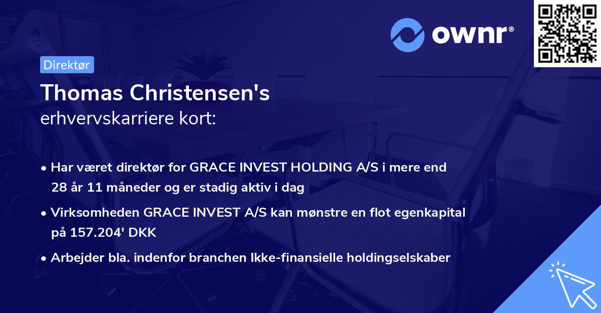 Thomas Christensen's erhvervskarriere kort