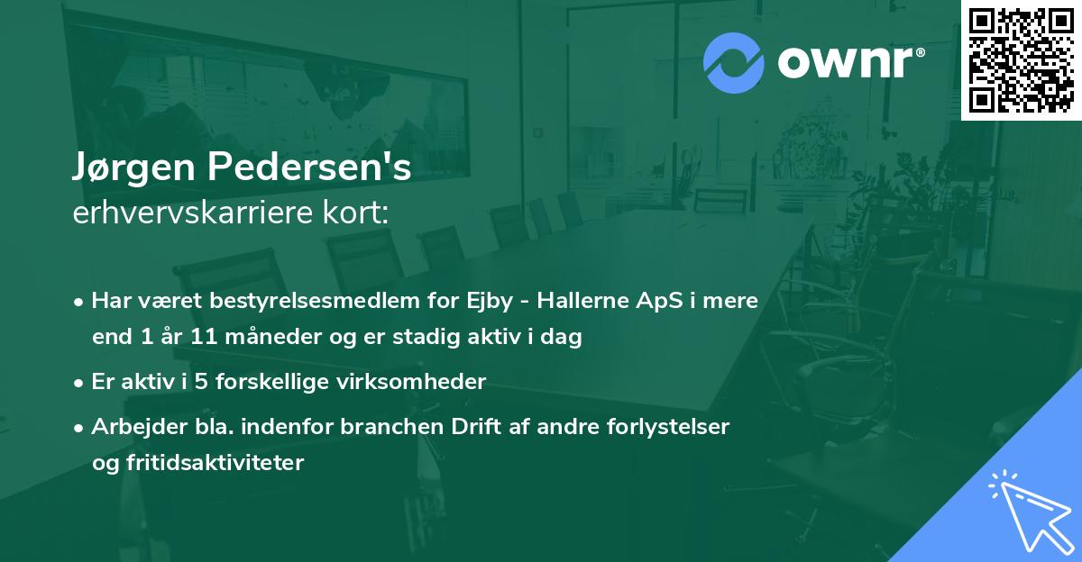 Jørgen Pedersen's erhvervskarriere kort