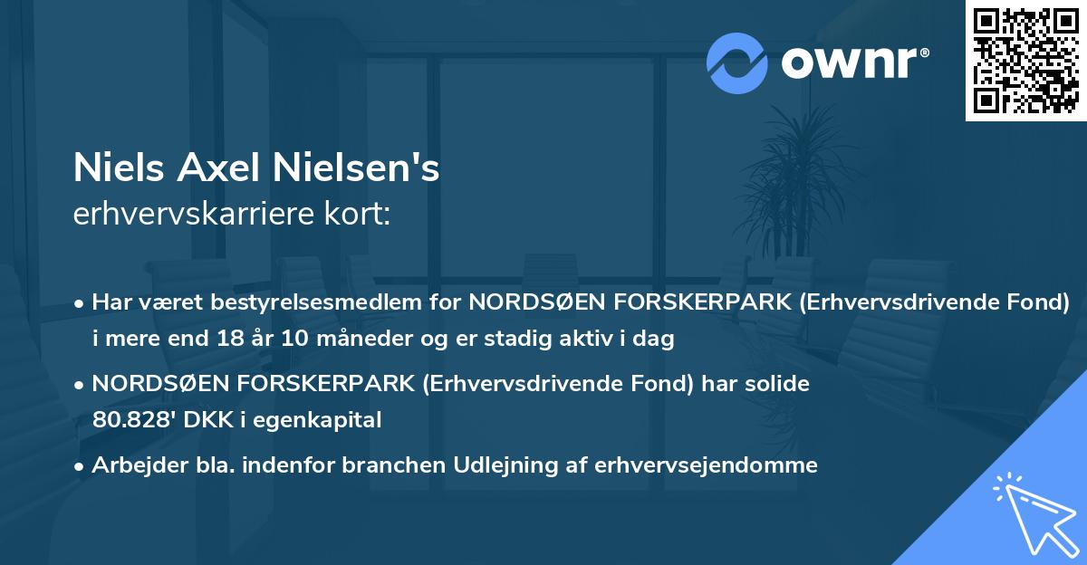 Niels Axel Nielsen's erhvervskarriere kort