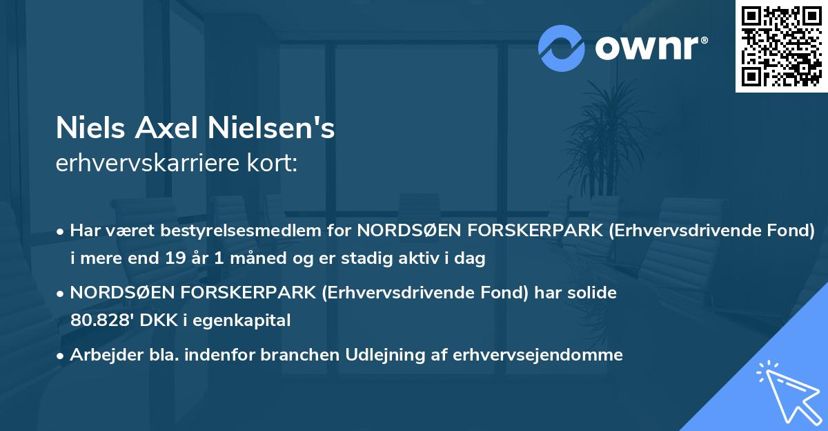 Niels Axel Nielsen's erhvervskarriere kort