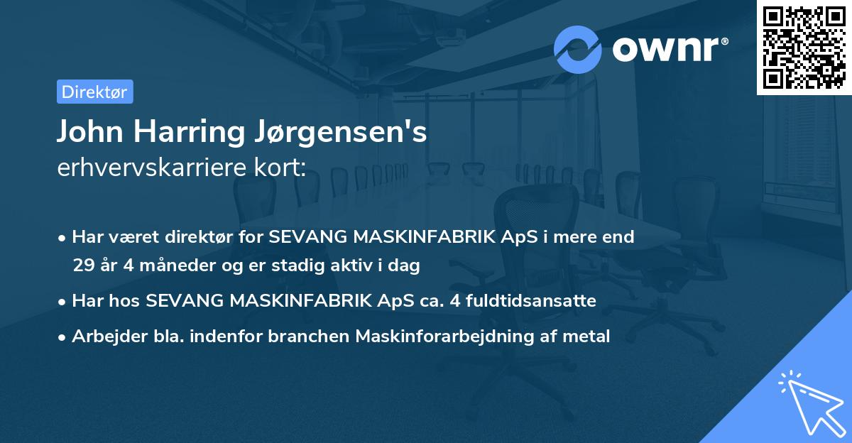 John Harring Jørgensen's erhvervskarriere kort
