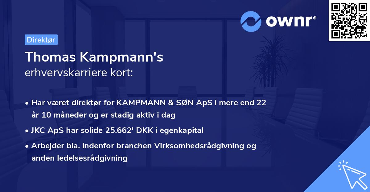 Thomas Kampmann's erhvervskarriere kort