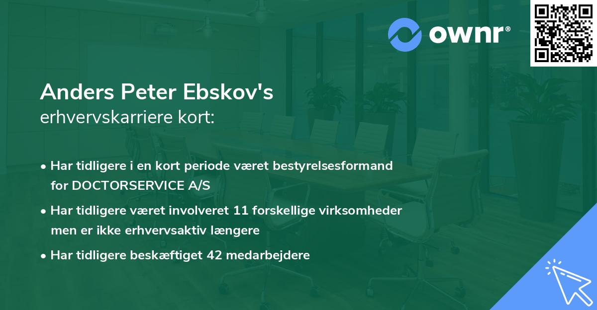 Anders Peter Ebskov's erhvervskarriere kort