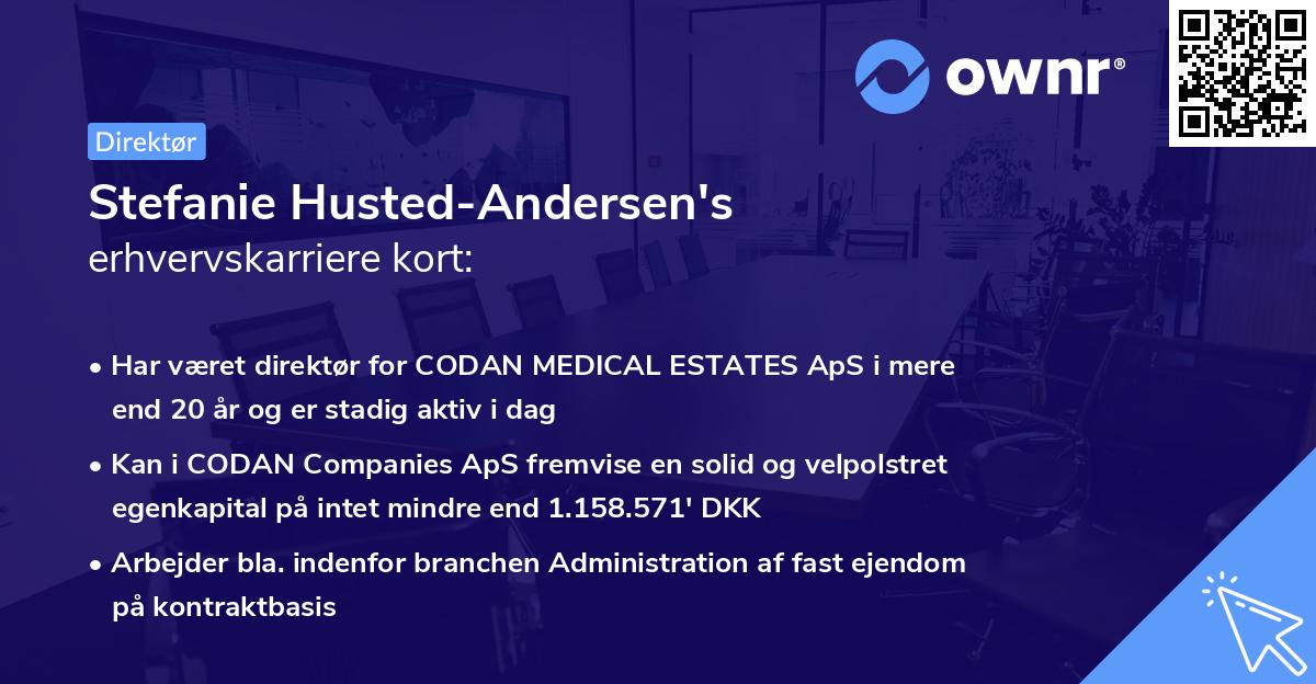 Stefanie Husted-Andersen's erhvervskarriere kort